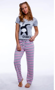 Imagem de Pijama Plus Size Feminino Panda Calça e Blusa